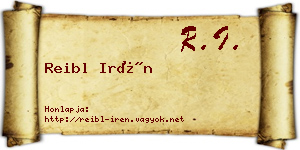 Reibl Irén névjegykártya